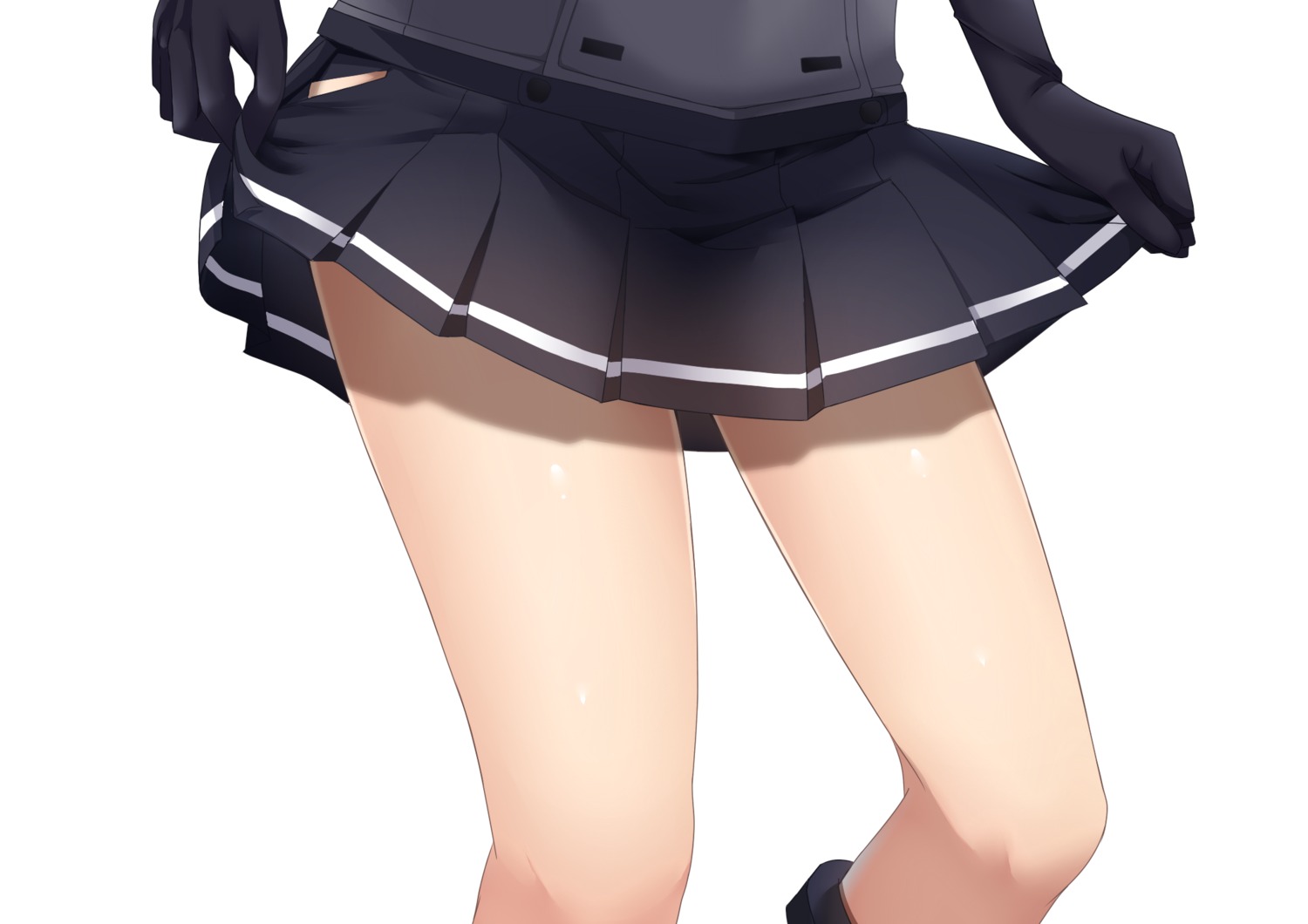 hatsuzuki_(kancolle) kantai_collection ohiya seifuku skirt_lift