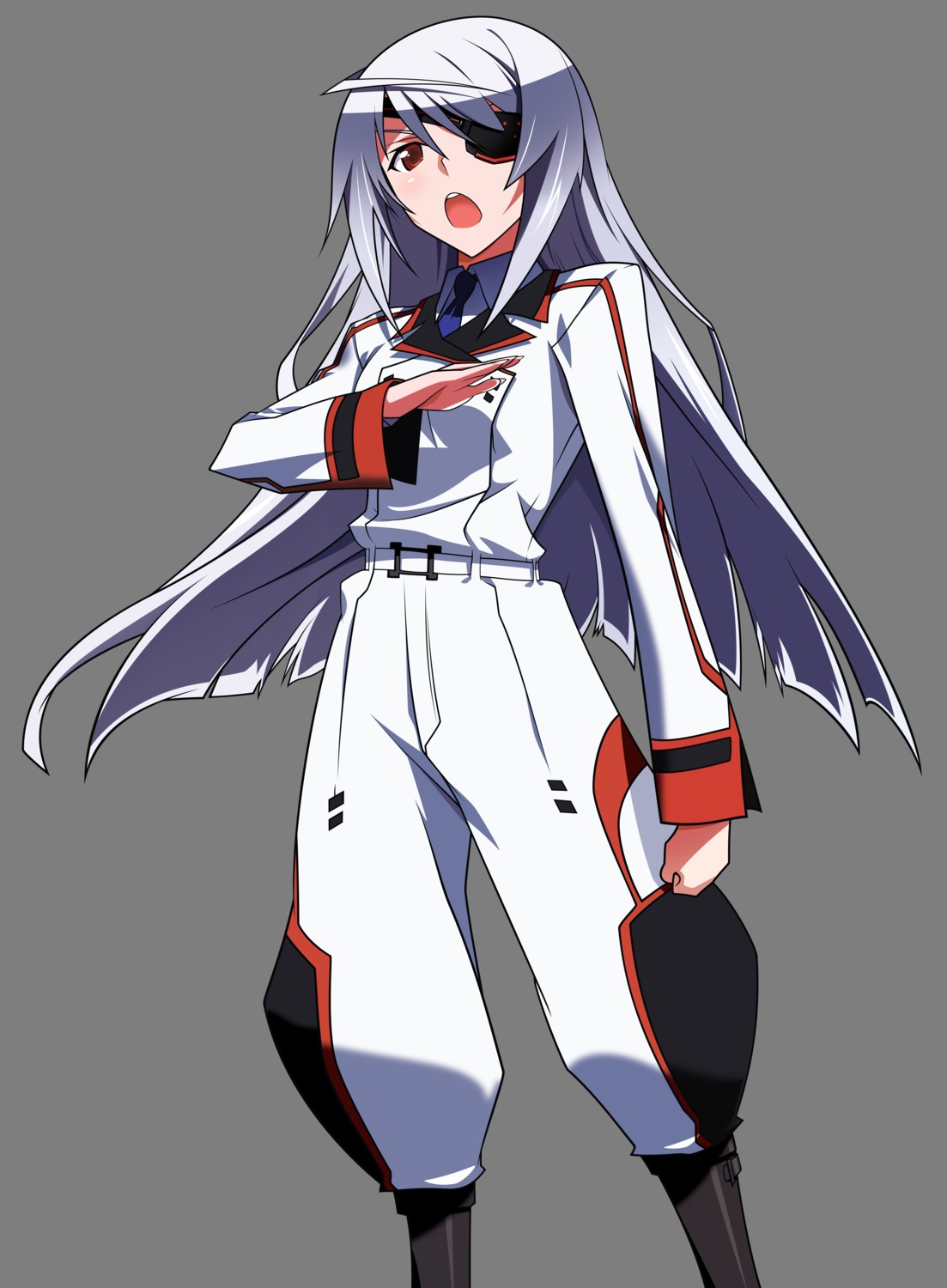 eyepatch infinite_stratos laura_bodewig seifuku transparent_png uniform vector_trace