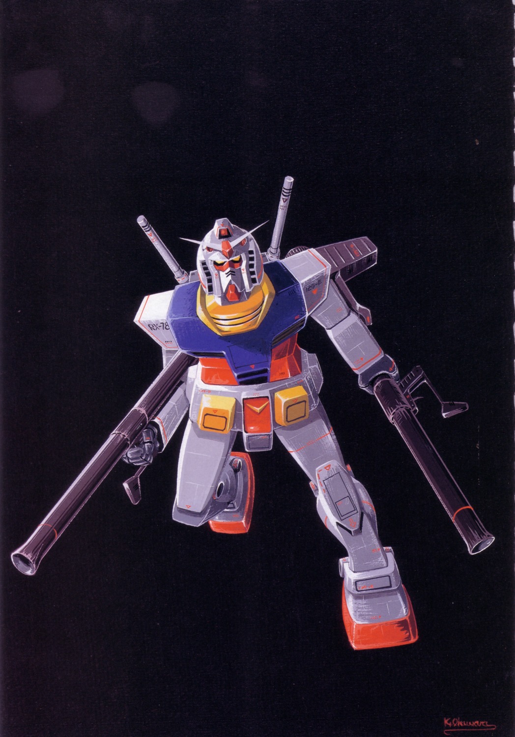 gundam mecha mobile_suit_gundam okawara_kunio rx-78-2_gundam