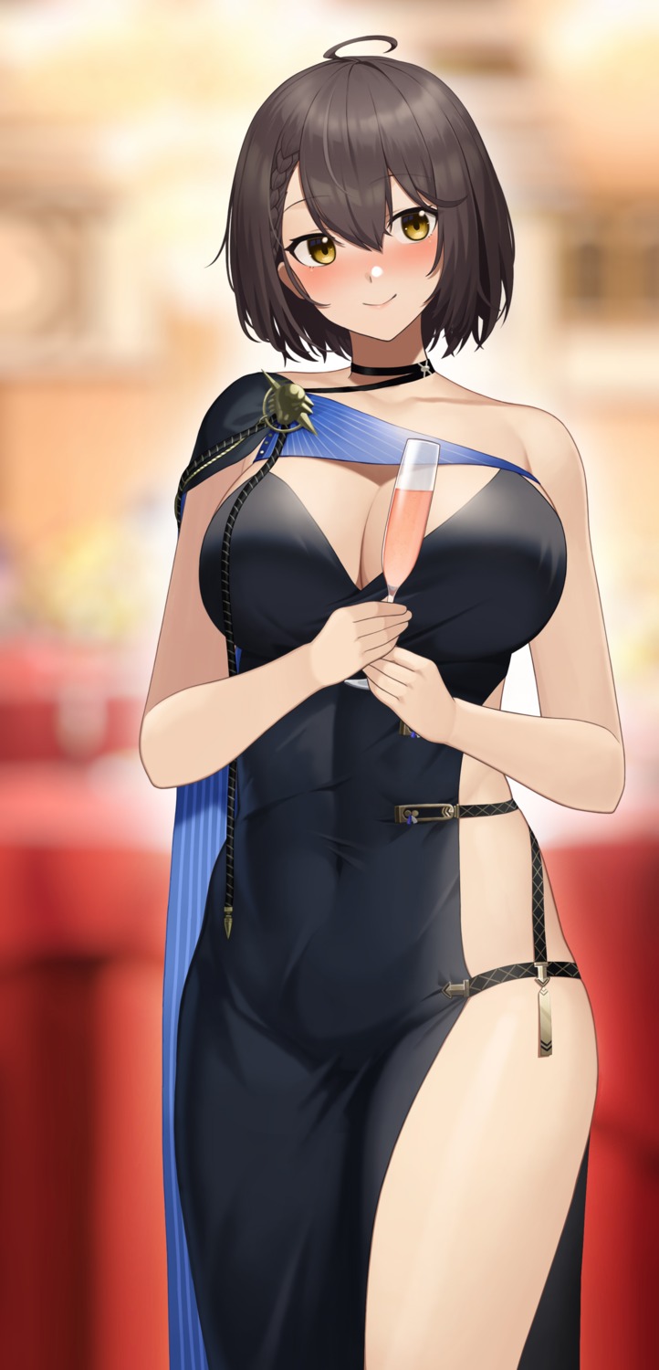 azur_lane baltimore_(azur_lane) cleavage dress no_bra nopan sakamotono