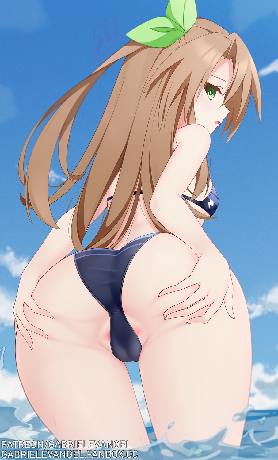 ass bikini cameltoe choujigen_game_neptune gabriel_evangel if_(choujigen_game_neptune) loli pussy swimsuits wet