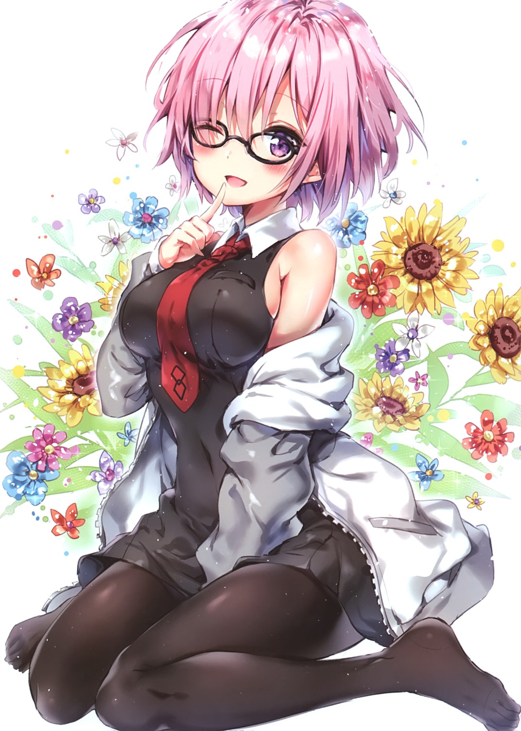 eterna fate/grand_order mash_kyrielight megane pantyhose riichu