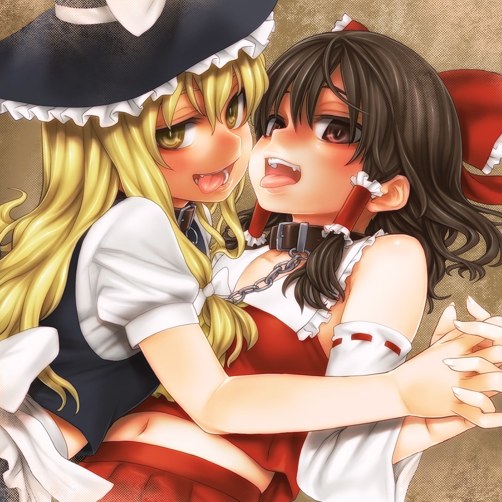 asanagi hakurei_reimu kirisame_marisa touhou yuri