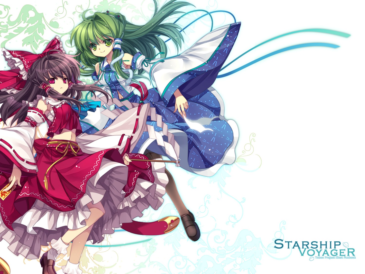 capura_lin hakurei_reimu kochiya_sanae touhou wallpaper