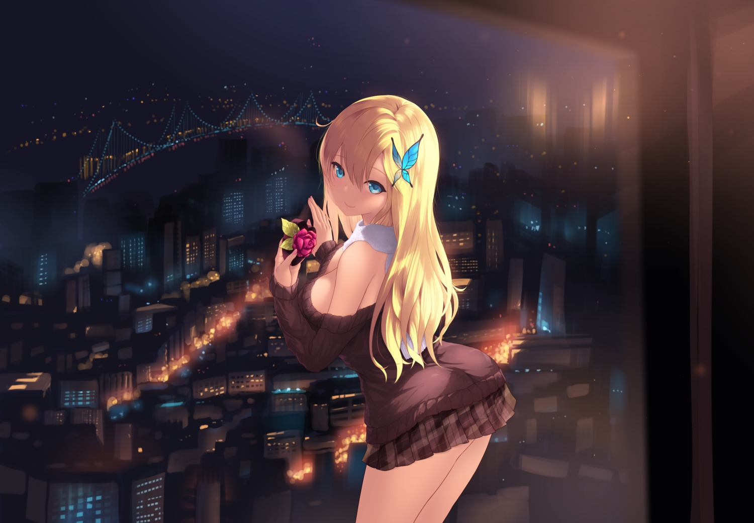 ass boku_wa_tomodachi_ga_sukunai cait cleavage kashiwazaki_sena no_bra possible_duplicate sweater valentine