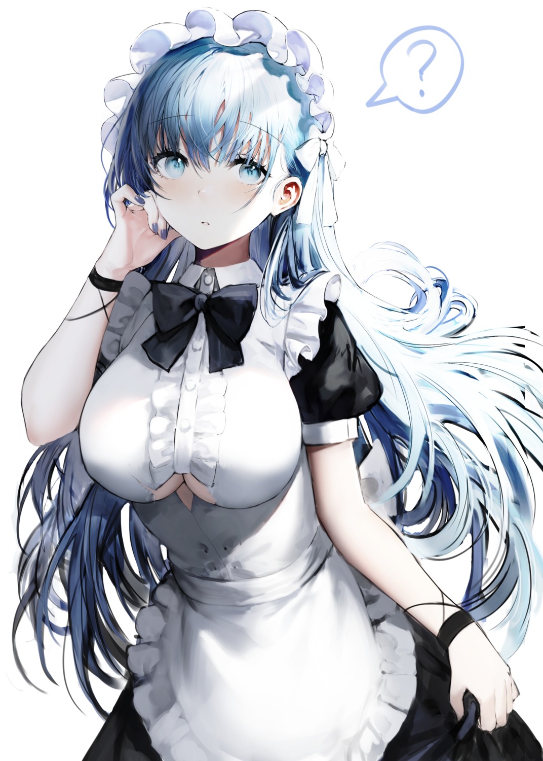 haori_io maid torn_clothes underboob