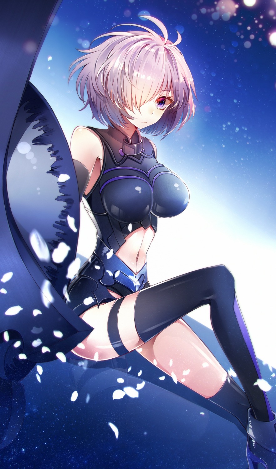 armor baocaizi fate/grand_order garter heels mash_kyrielight thighhighs