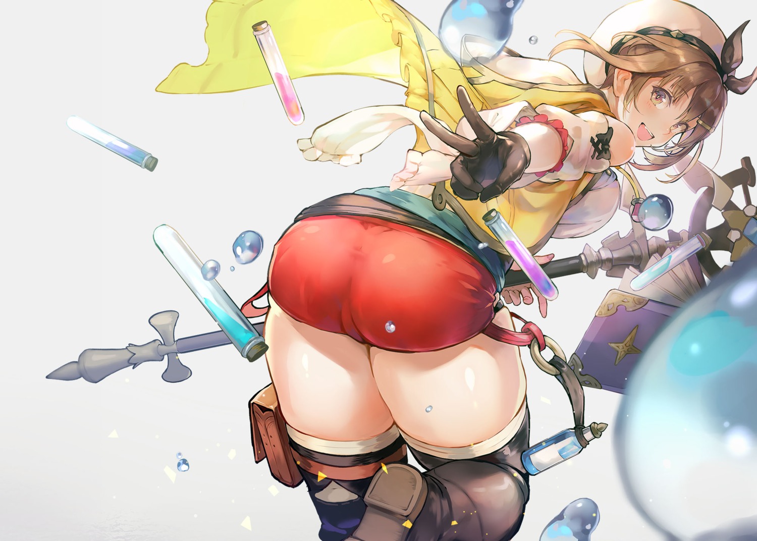 ass atelier atelier_ryza evers_i reisalin_stout thighhighs weapon