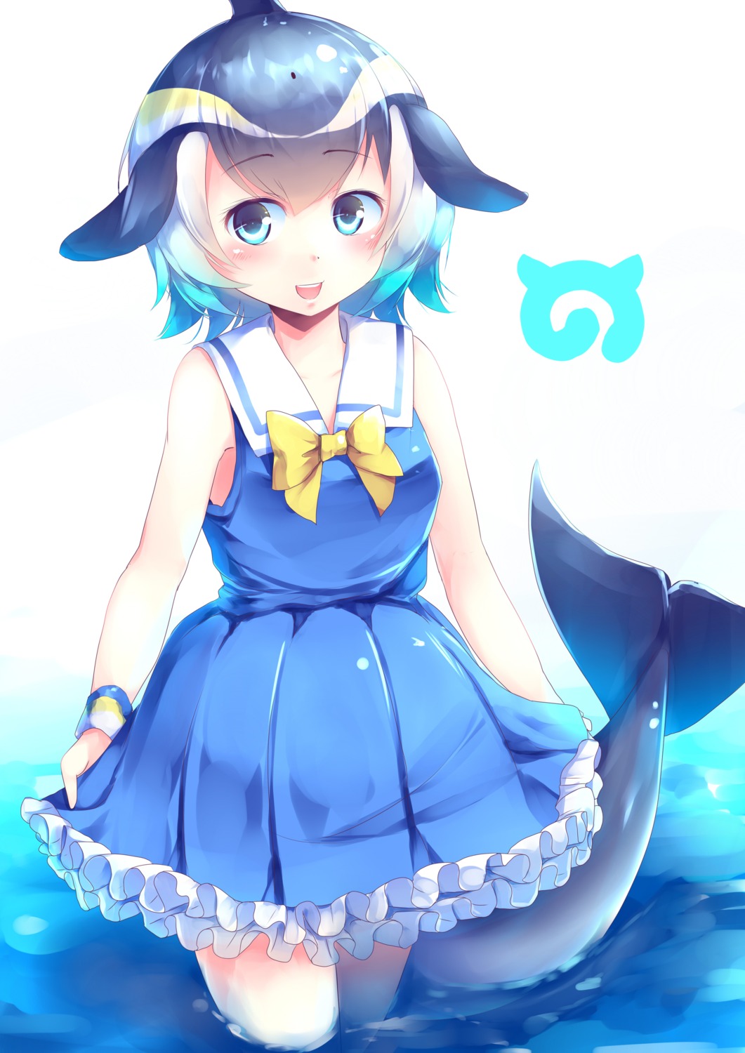 common_dolphin dress kanzakietc kemono_friends tail wet