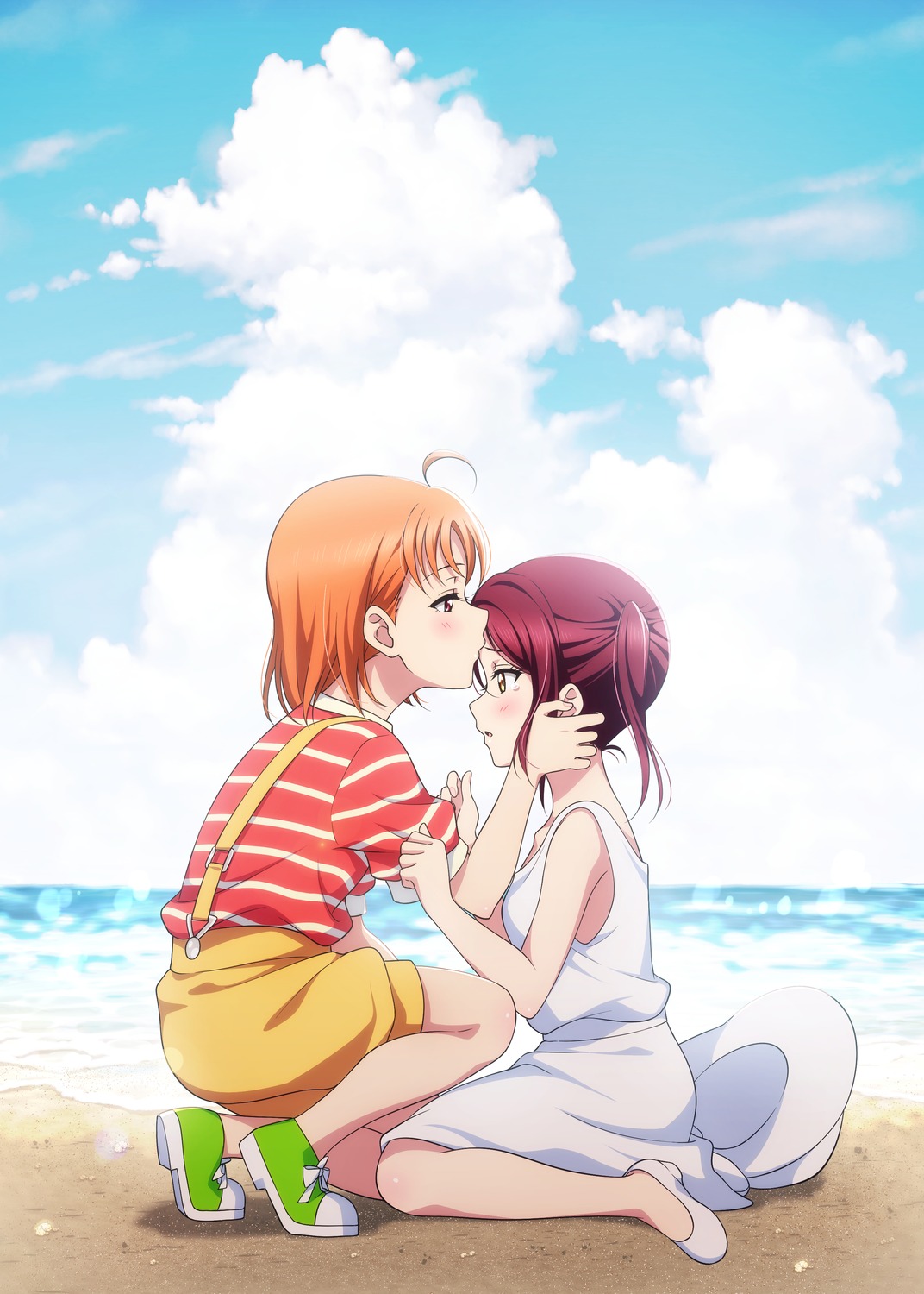 dress kougi_hiroshi love_live!_sunshine!! sakurauchi_riko summer_dress takami_chika yuri