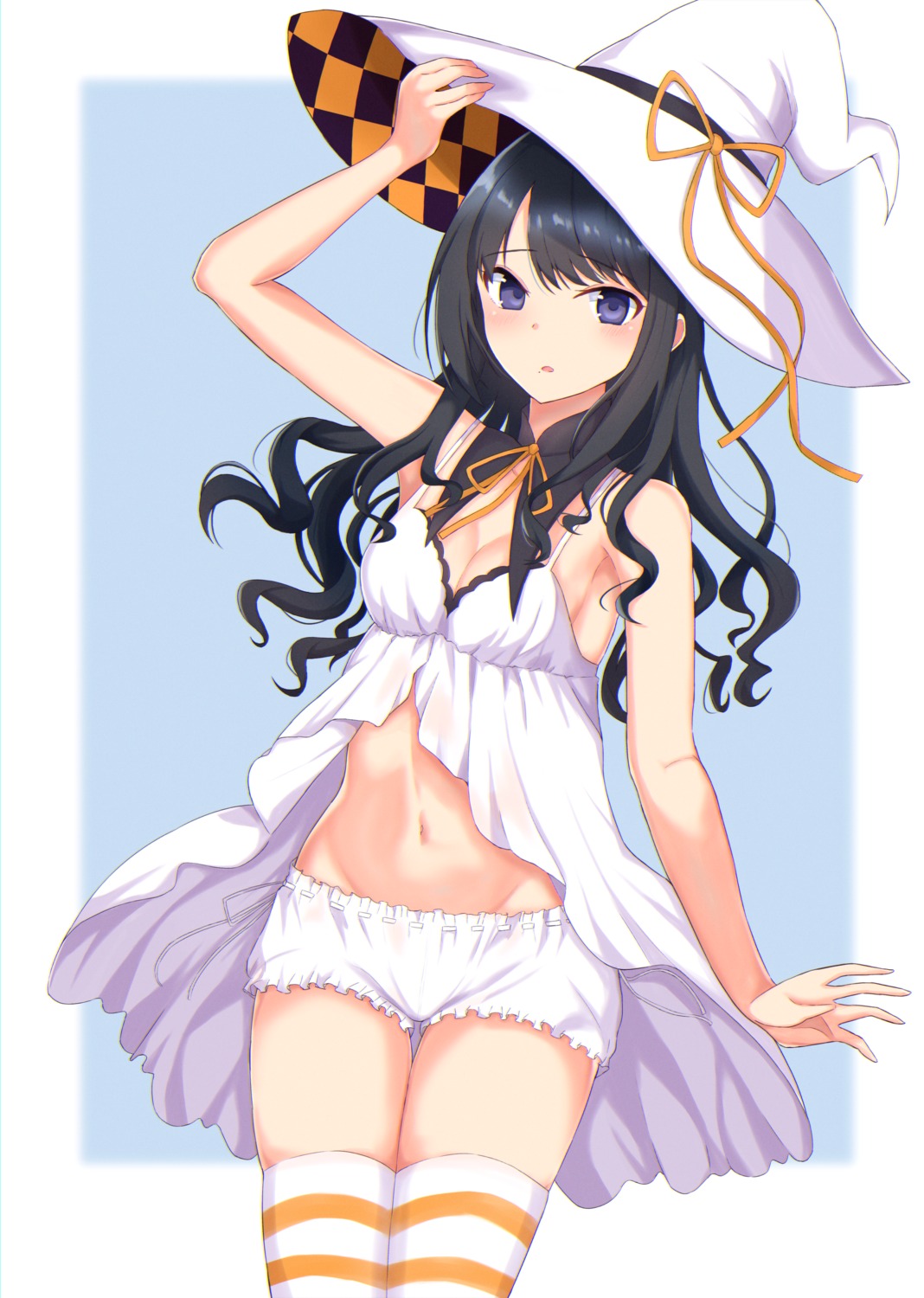 777nasu bloomers cleavage kazano_hiori the_idolm@ster the_idolm@ster_shiny_colors thighhighs witch