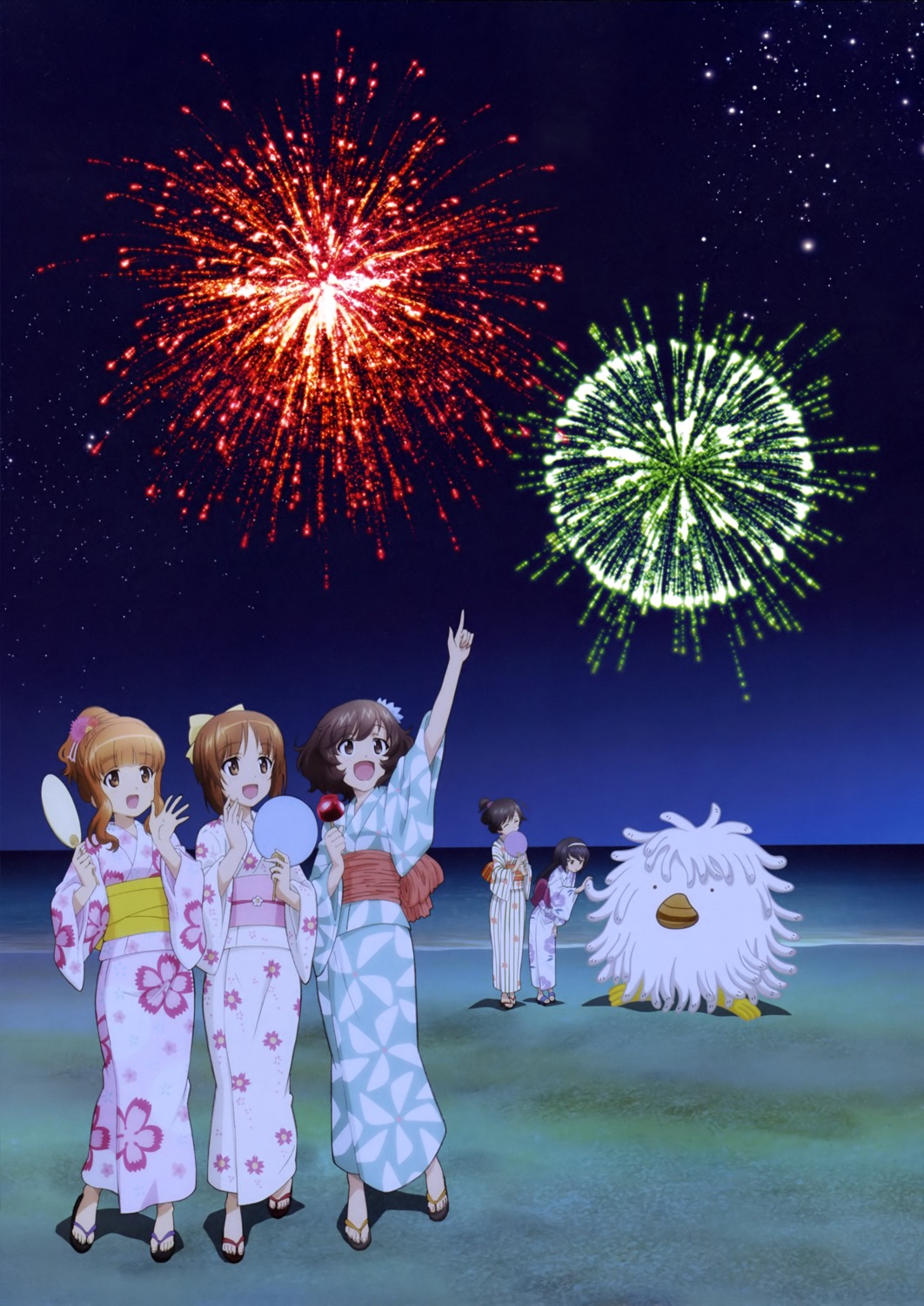 akiyama_yukari girls_und_panzer isuzu_hana nishizumi_miho reizei_mako takebe_saori yukata