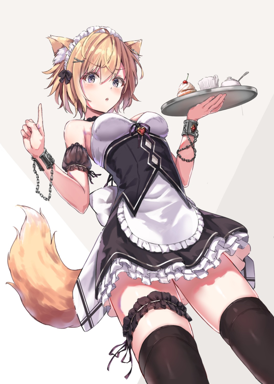 animal_ears chacha_zo garter maid tail thighhighs