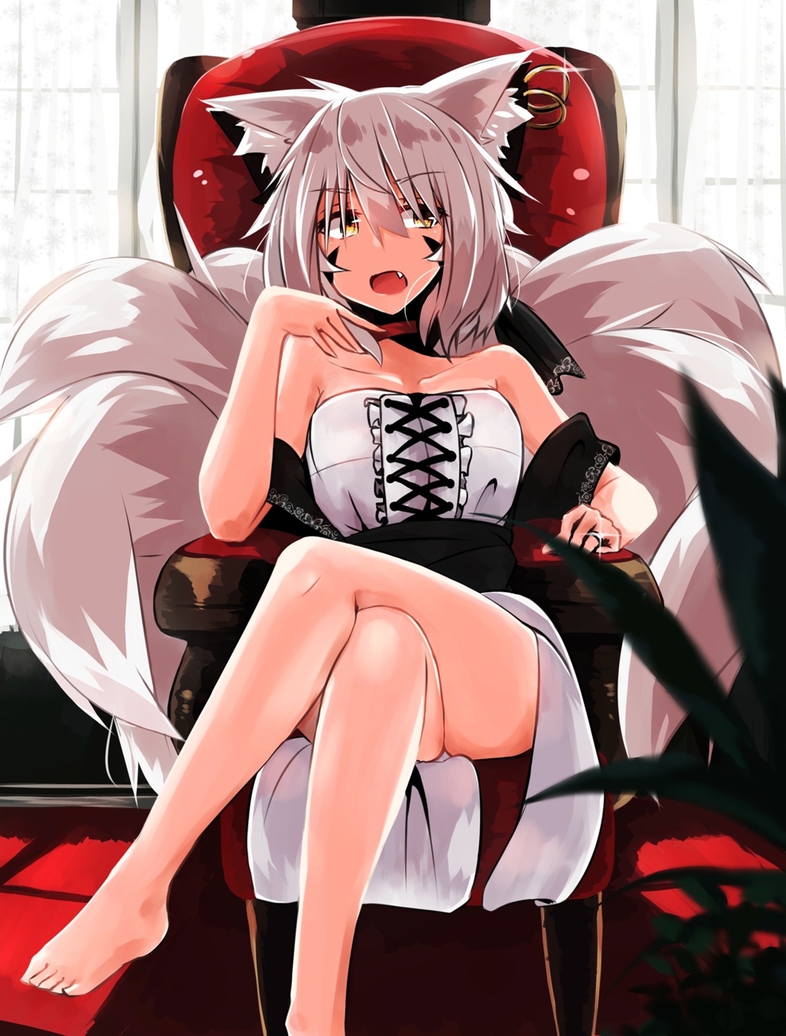 angry_num animal_ears kitsune pantsu tail