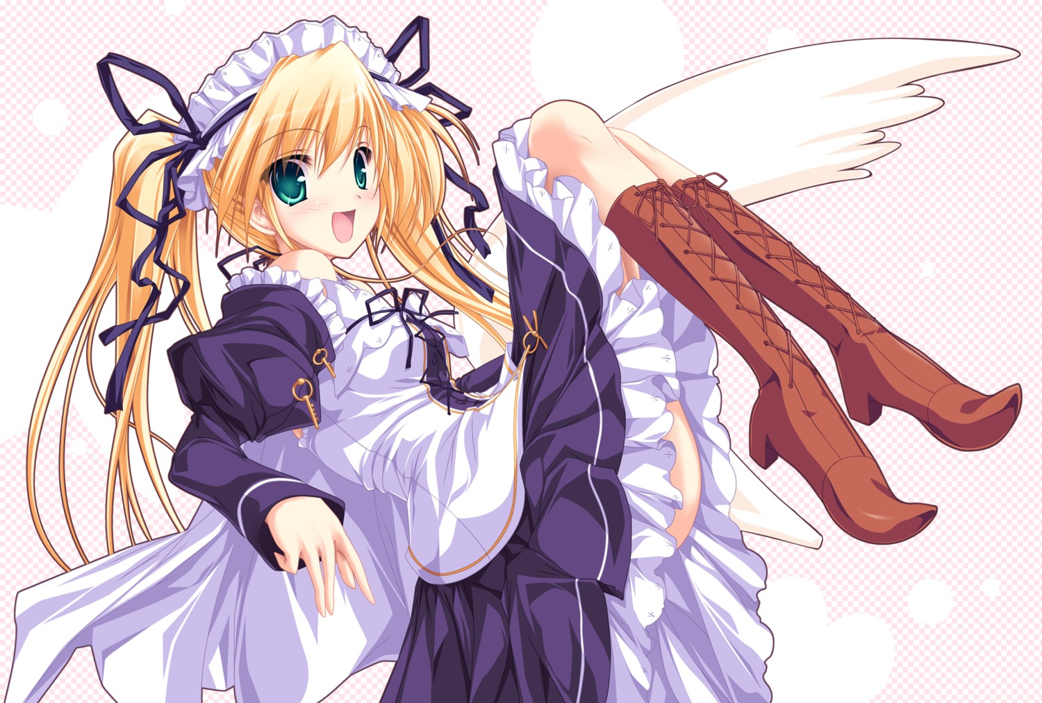 happiness hiiragi_anri maid tenmaso wings