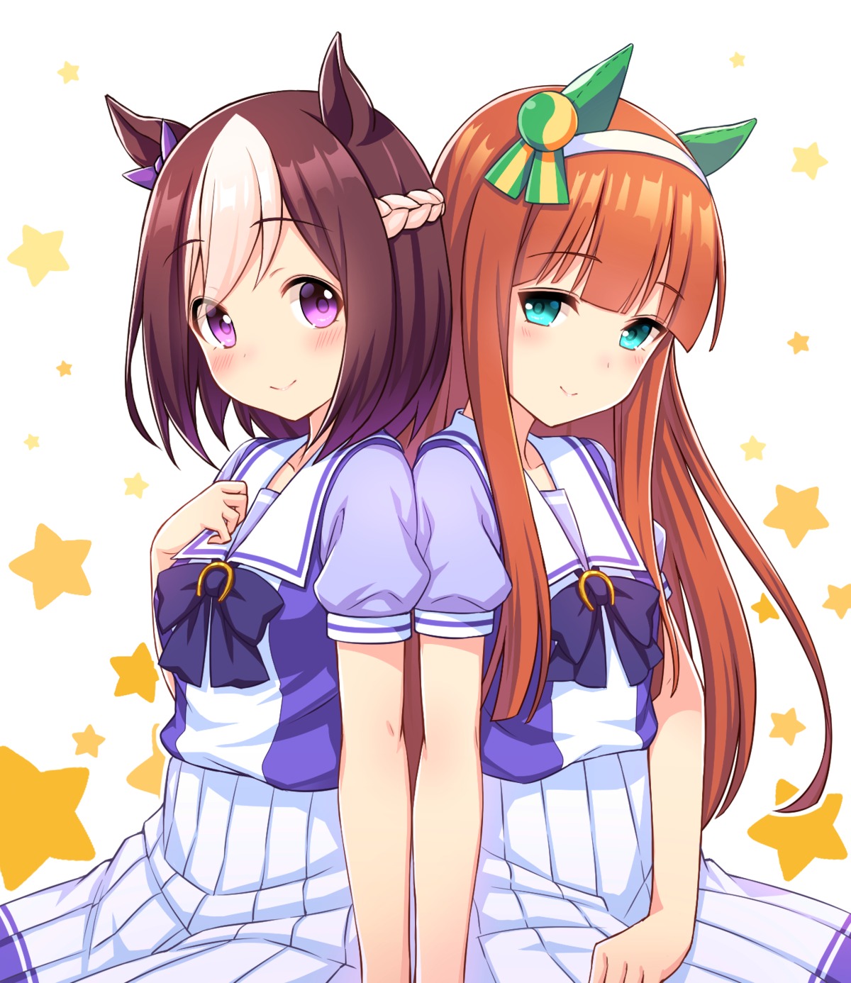 animal_ears seifuku silence_suzuka_(umamusume) special_week_(umamusume) tomo_(tmtm_mf_mf) uma_musume_pretty_derby