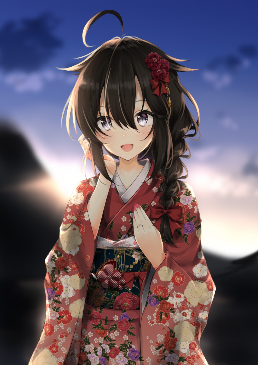kantai_collection kimono shigure_(kancolle) uzuki_tsukuyo