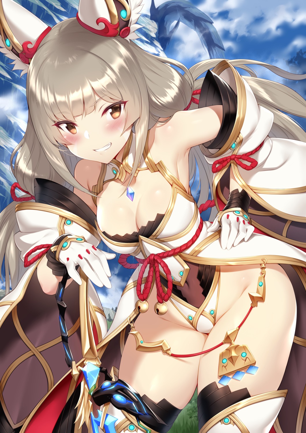 animal_ears cleavage leotard niyah niyah_(blade) rogia thighhighs xenoblade xenoblade_chronicles_2