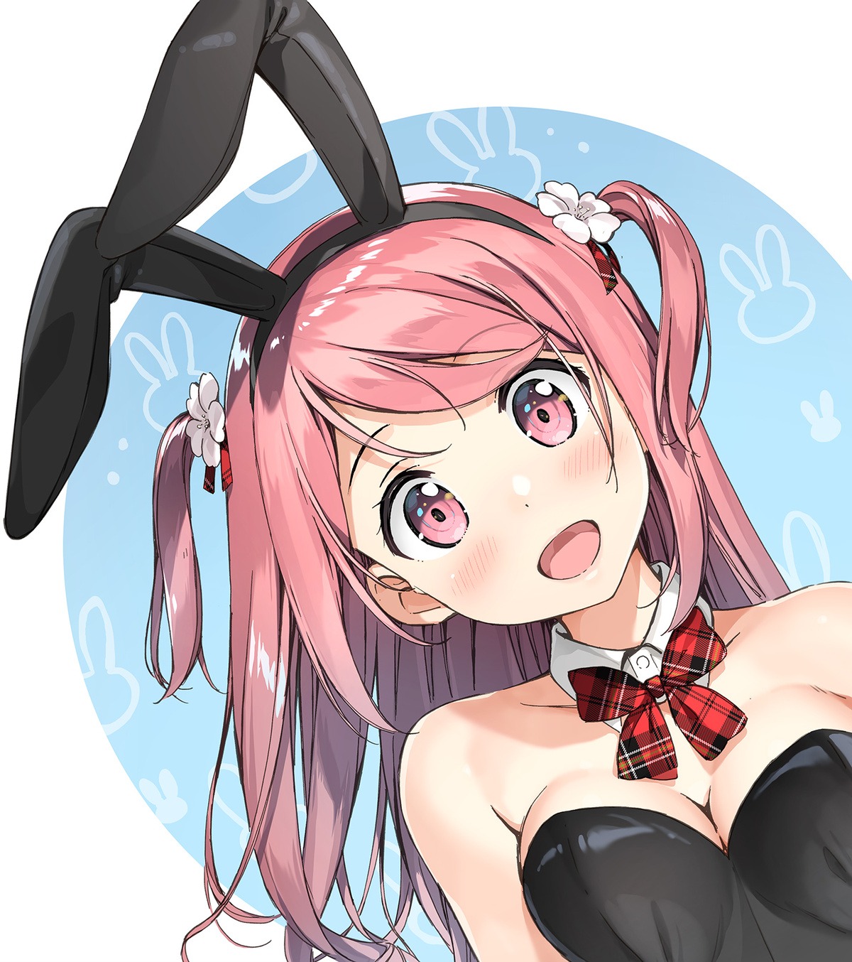 animal_ears bunny_ears bunny_girl kantoku kurumi_(kantoku) no_bra