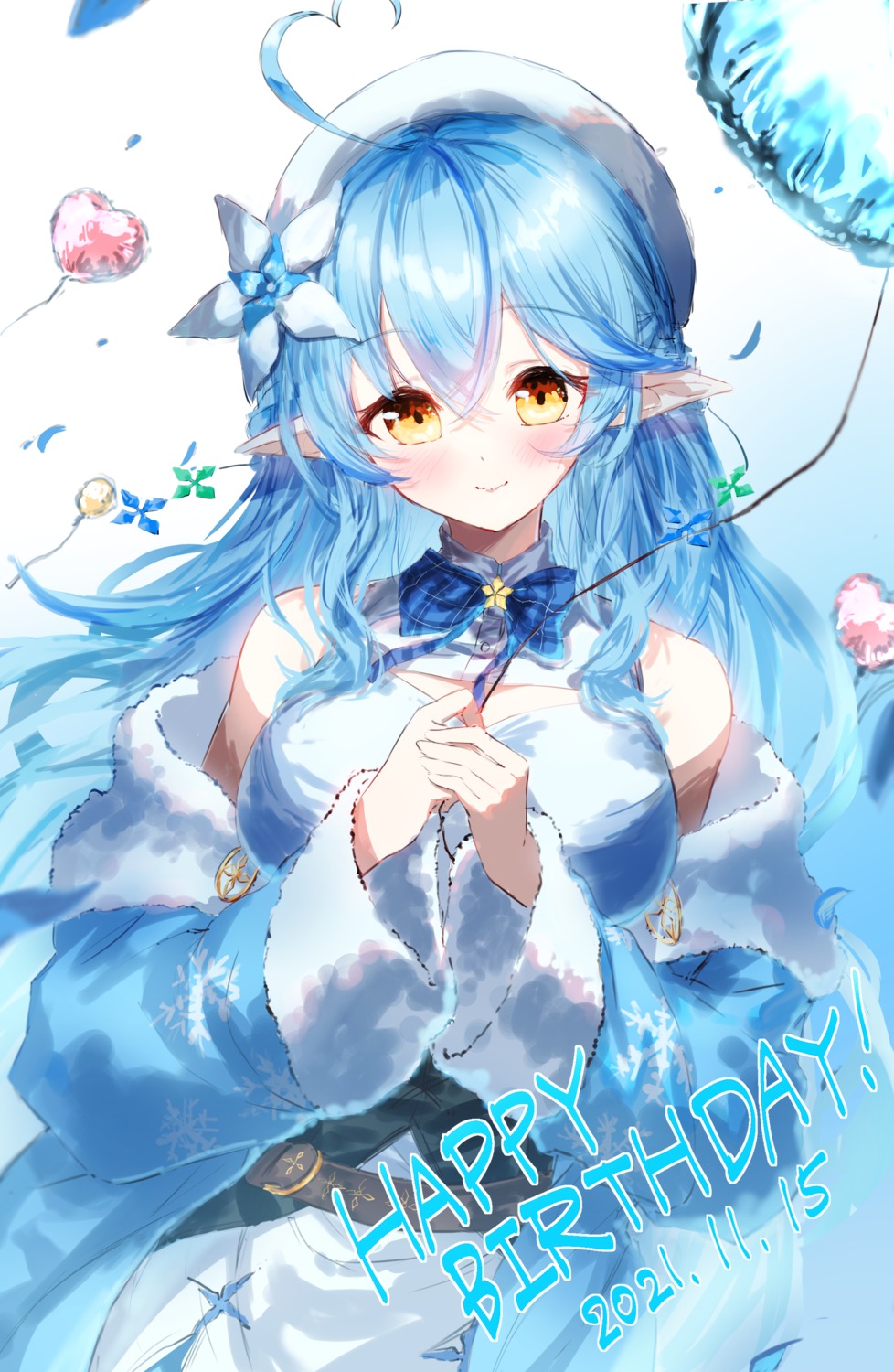 elf eshineko hololive pointy_ears yukihana_lamy