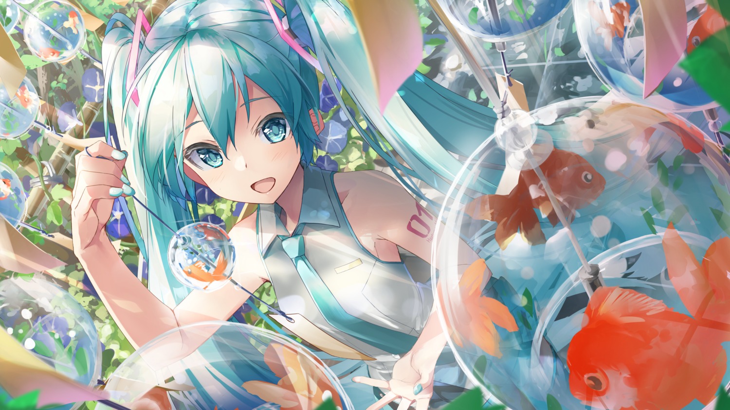 daidou_(demitasse) hatsune_miku tattoo vocaloid wallpaper