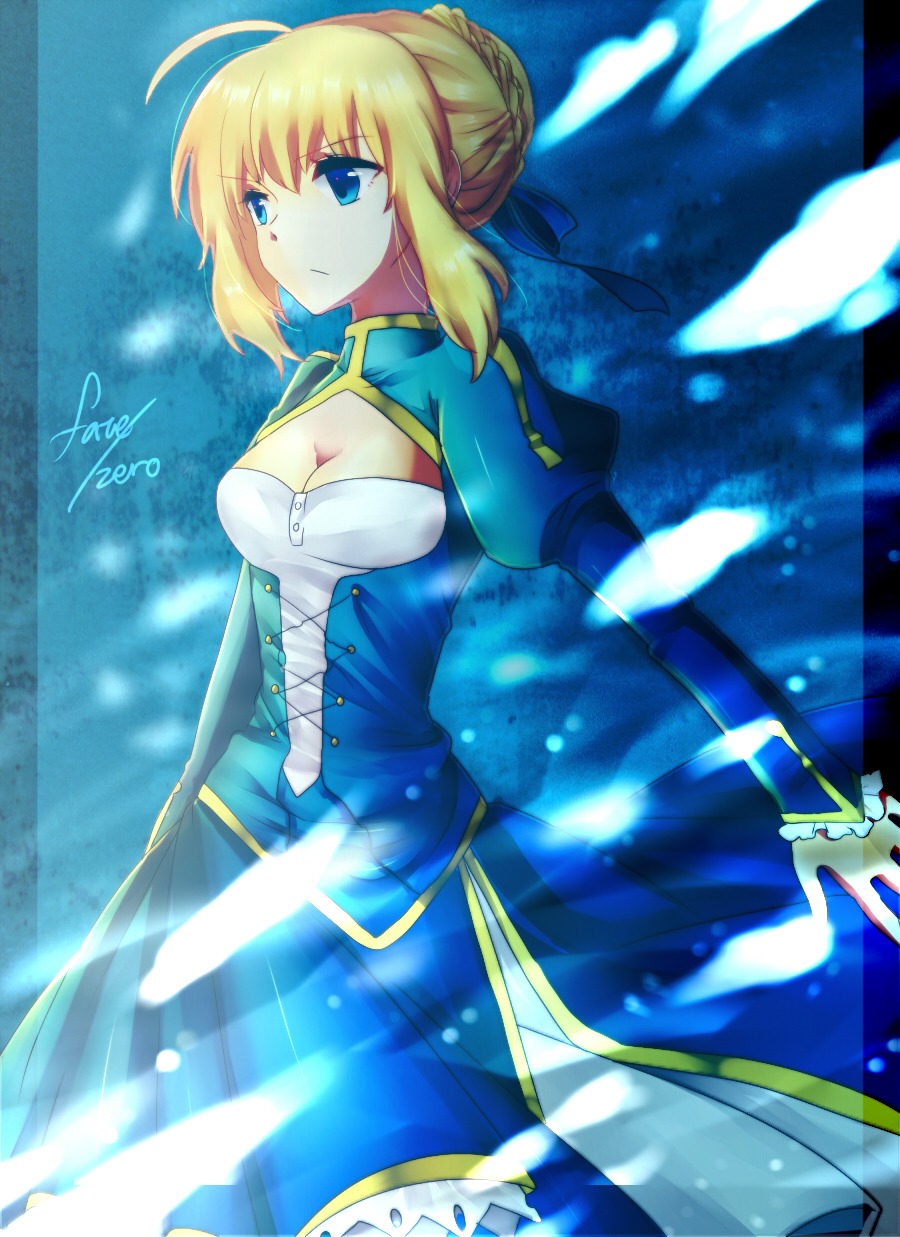 cleavage fate/stay_night fate/zero kawachi saber