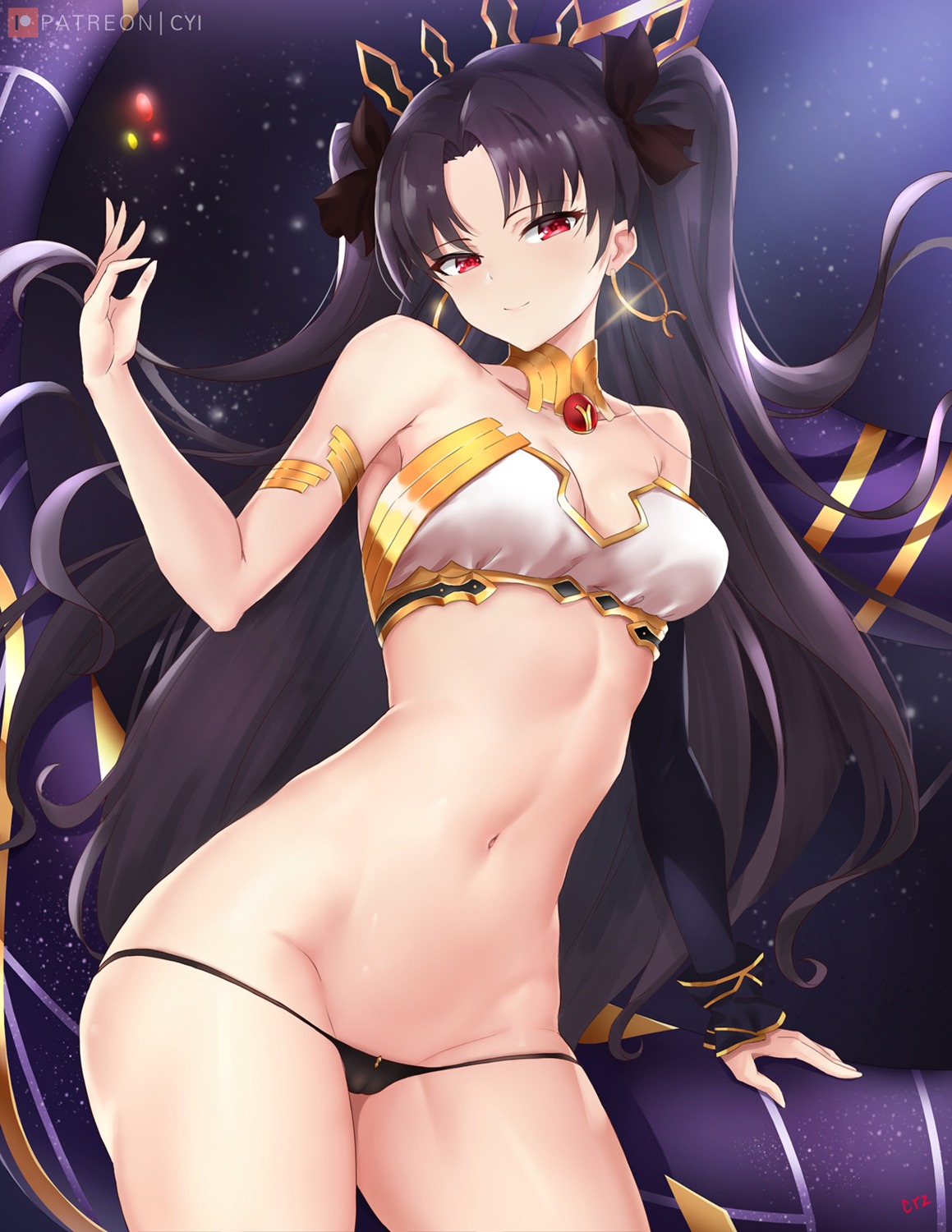 bikini_armor cameltoe cyicheng fate/grand_order ishtar_(fate/grand_order) panty_pull