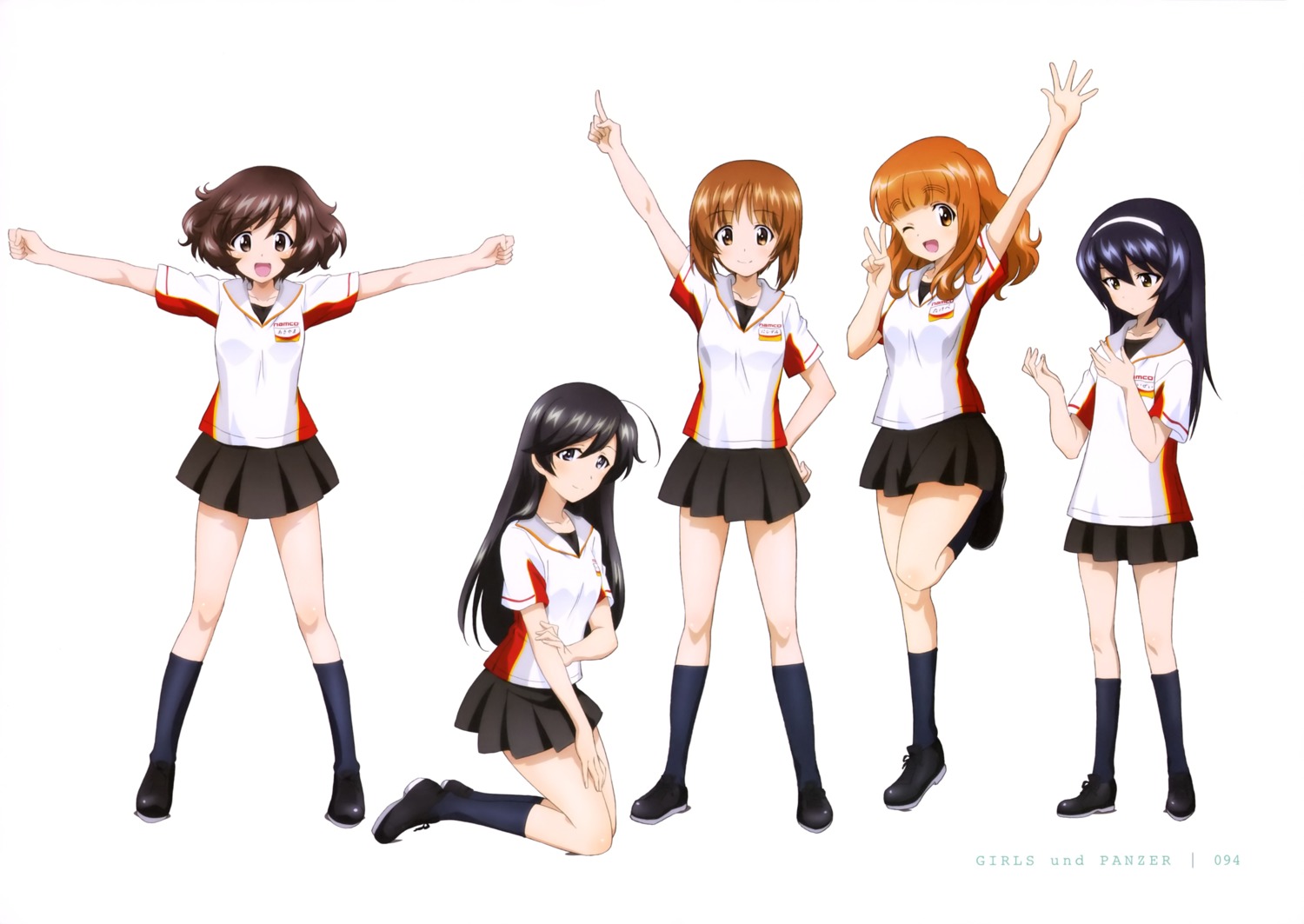 akiyama_yukari girls_und_panzer isuzu_hana nishizumi_miho reizei_mako takebe_saori uniform