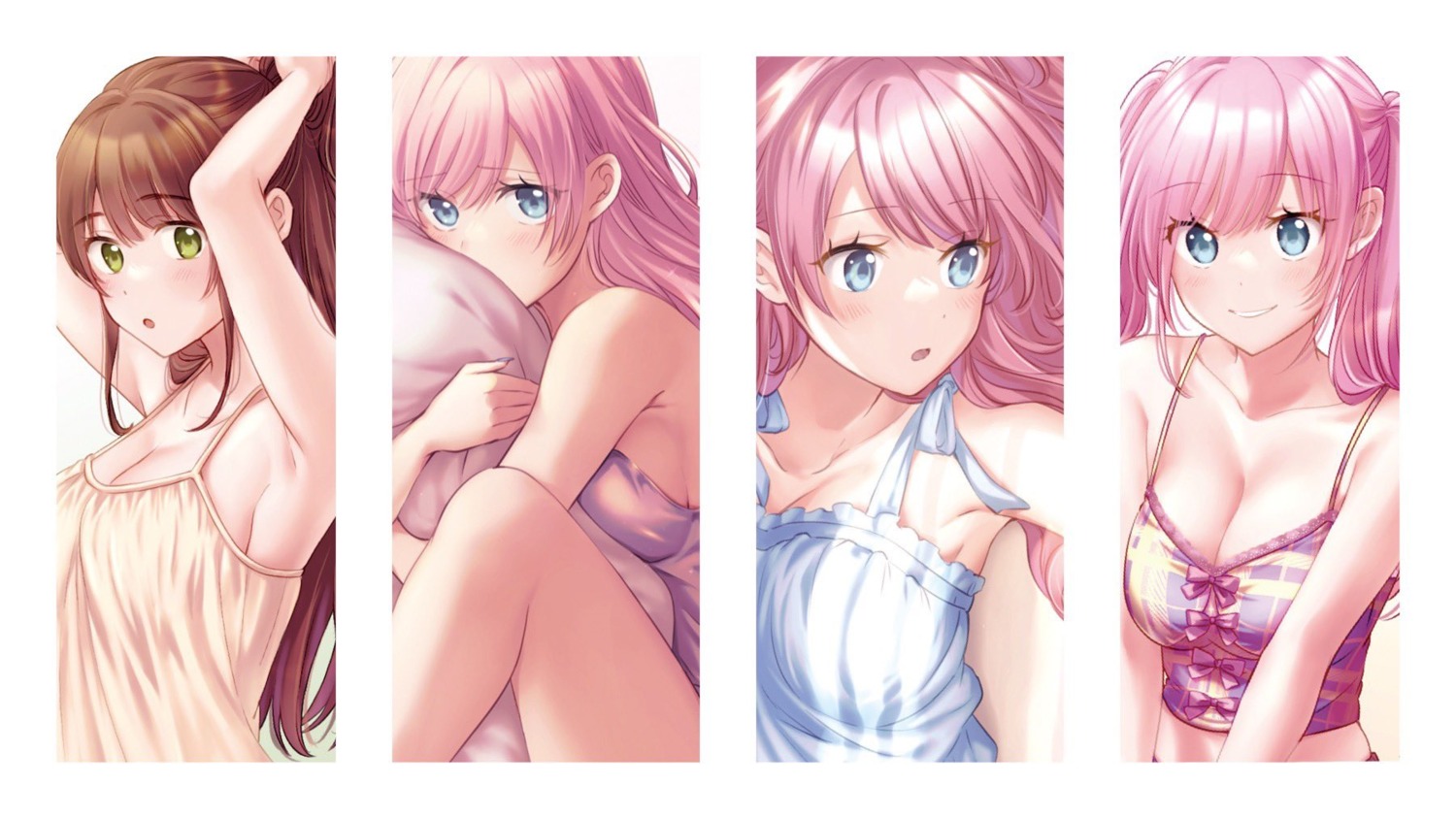 cleavage dress fuufu_ijou_koibito_miman kanamaru_yuki sakurazaka_shiori watanabe_akari