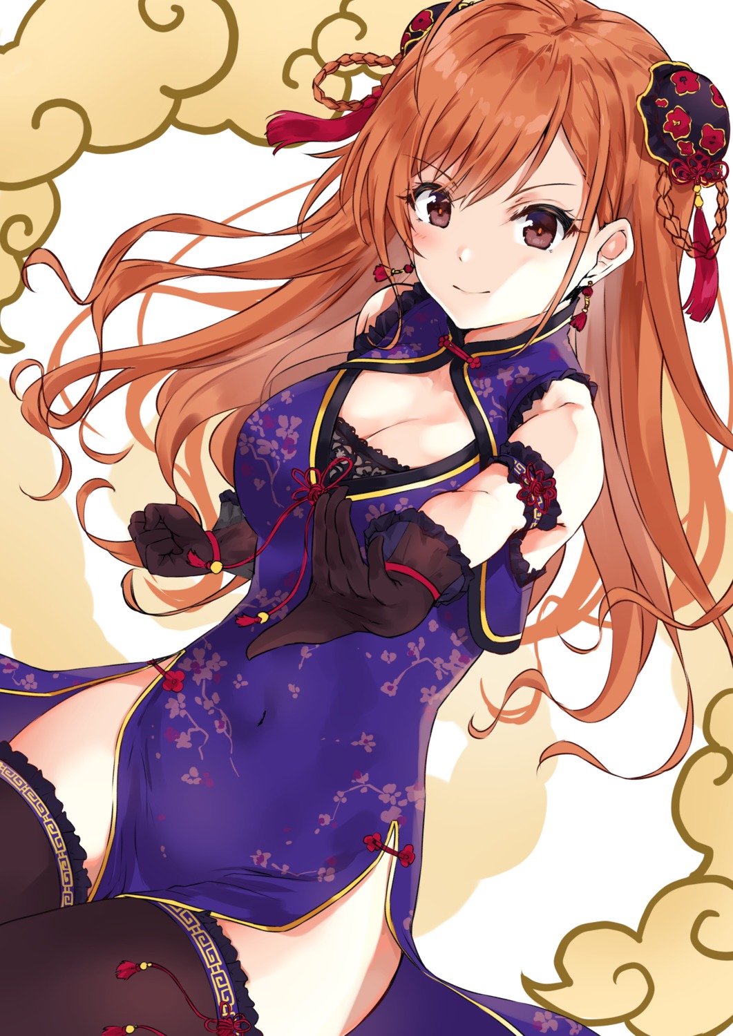 arisugawa_natsuha chinadress cleavage minikon the_idolm@ster the_idolm@ster_shiny_colors thighhighs