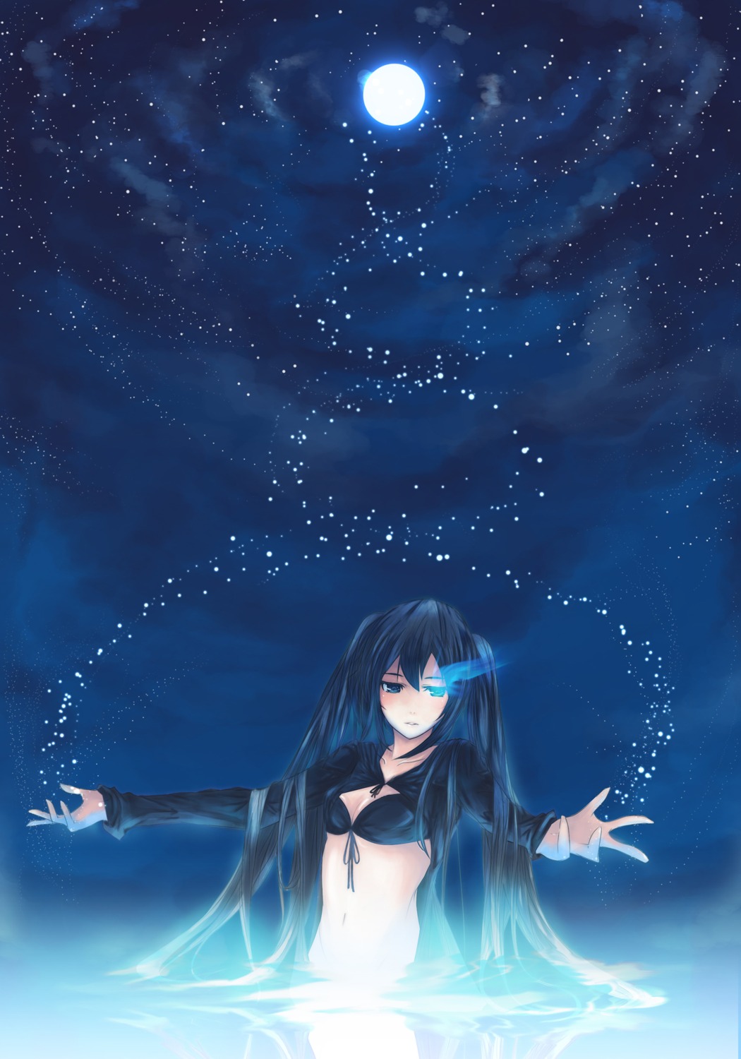 black_rock_shooter black_rock_shooter_(character) kelvin926 landscape vocaloid