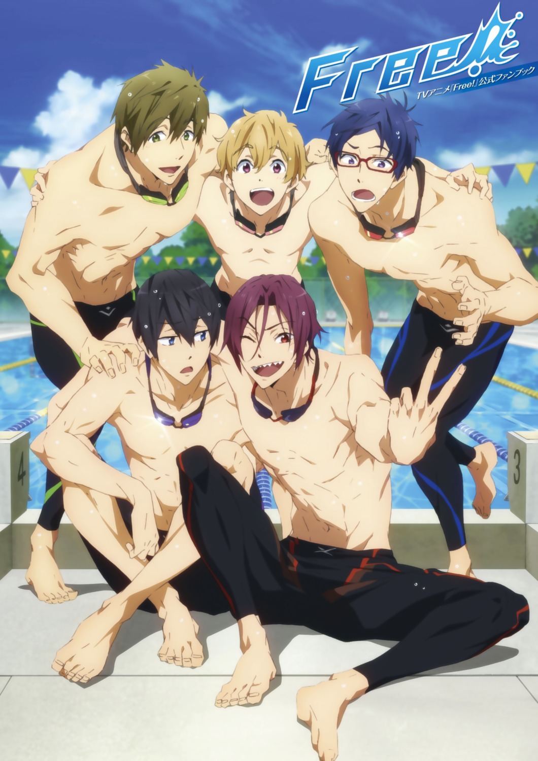 free! hazuki_nagisa male matsuoka_rin nanase_haruka nishiya_futoshi ryugazaki_rei swimsuits tachibana_makoto wet