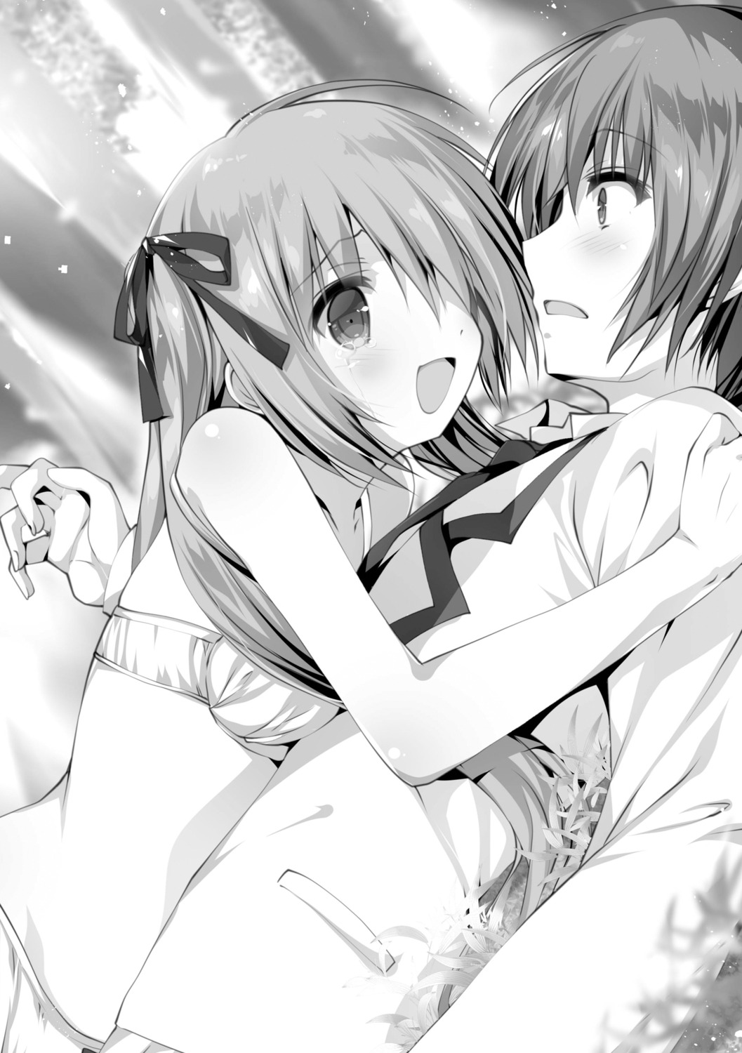 bra claire_rouge monochrome pantsu seifuku seirei_tsukai_no_blade_dance shimesaba_kohada