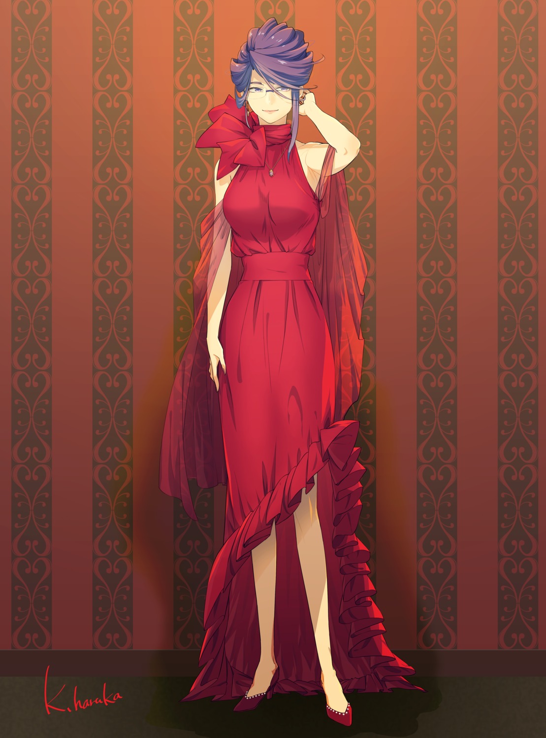 dress heels kamishiro_rize kazamidori_haruka megane tokyo_ghoul