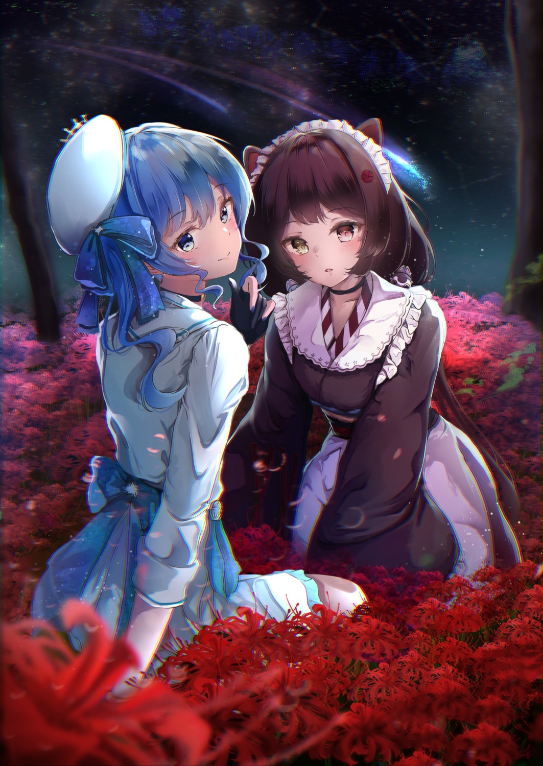 animal_ears heterochromia hololive hoshimachi_suisei inui_toko inumimi maid mika_uni nijisanji wa_maid