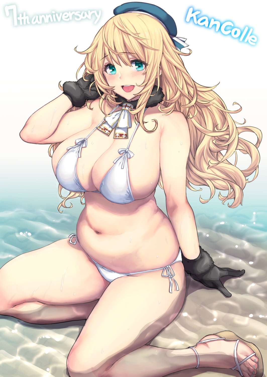 atago_(kancolle) bikini hoosaku kantai_collection swimsuits wet