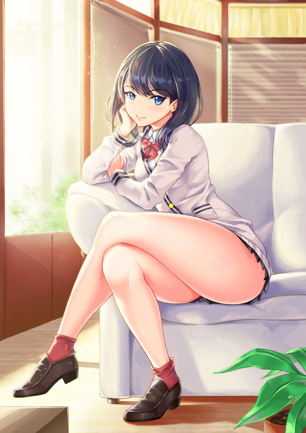 gi_gi heels seifuku ssss.gridman sweater takarada_rikka