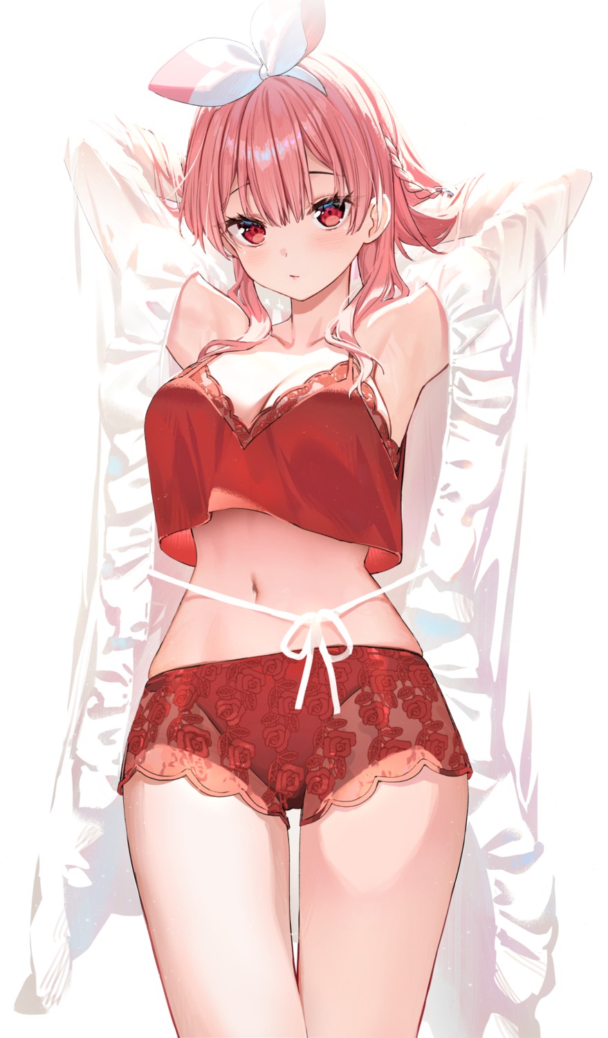 atelier_live bra lingerie open_shirt pajama pantsu rosuuri rosuuri_(vtuber) see_through