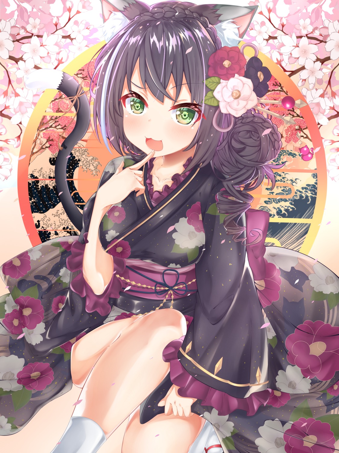 animal_ears karyl_(princess_connect) kimono nekomimi princess_connect princess_connect!_re:dive tagme tail