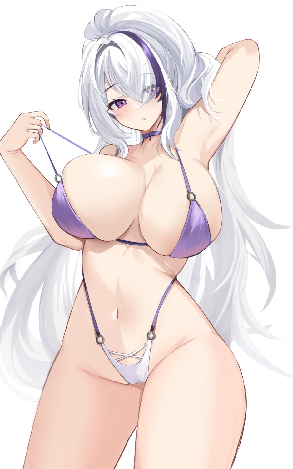 azur_lane bikini mindoll swimsuits thong undressing unzen_(azur_lane)