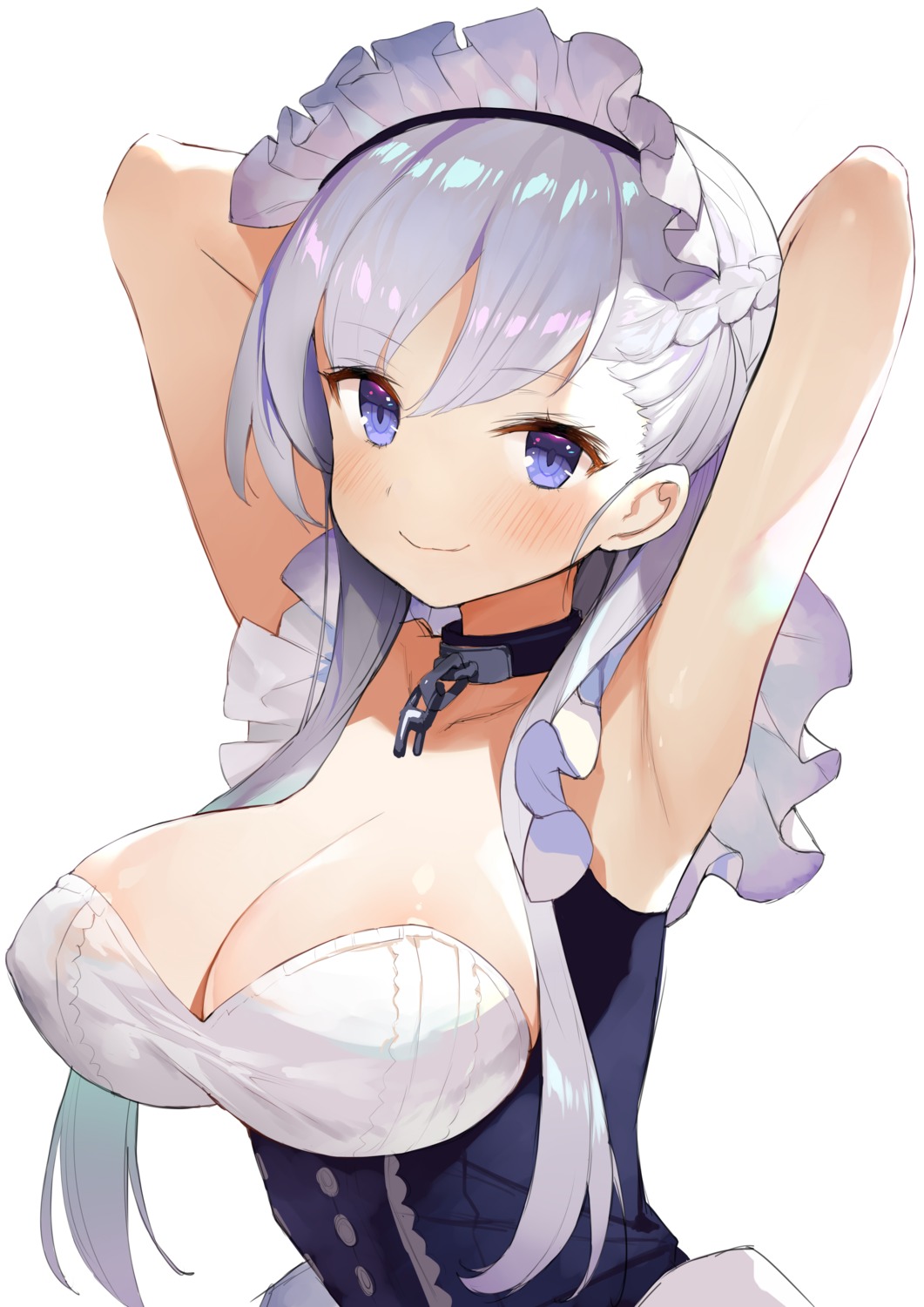 azur_lane belfast_(azur_lane) cleavage gaou maid