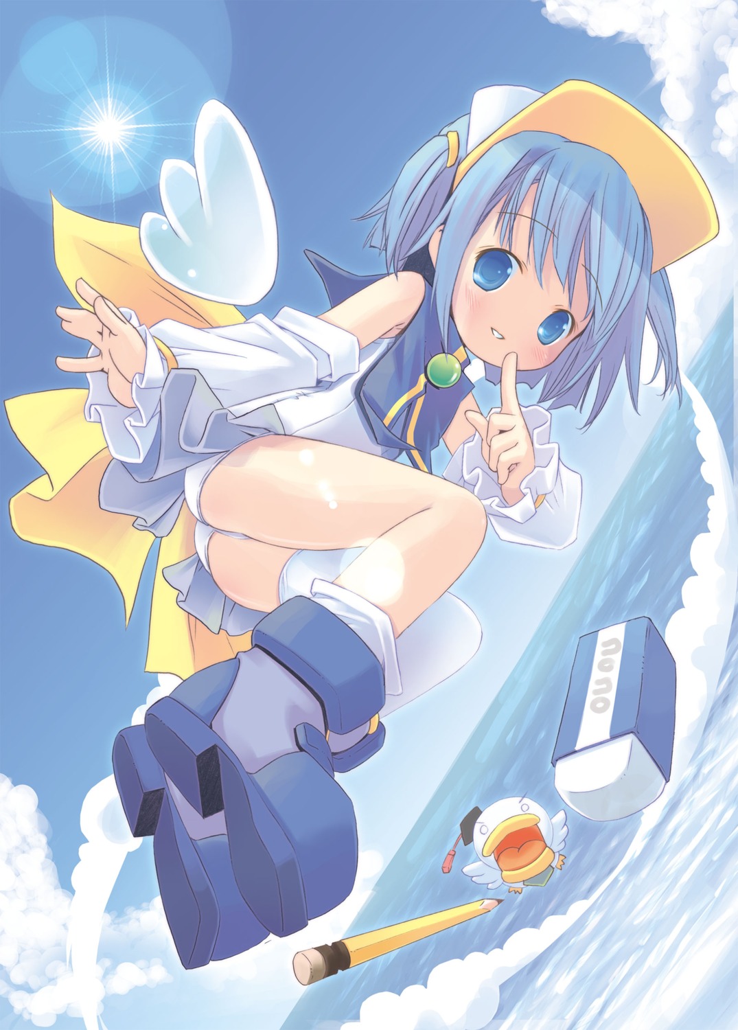 loli pop school_swimsuit swimsuits thighhighs wings