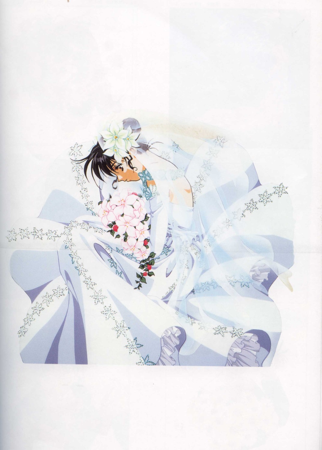 binding_discoloration doukyuusei_2 dress narusawa_yui rin_sin wedding_dress