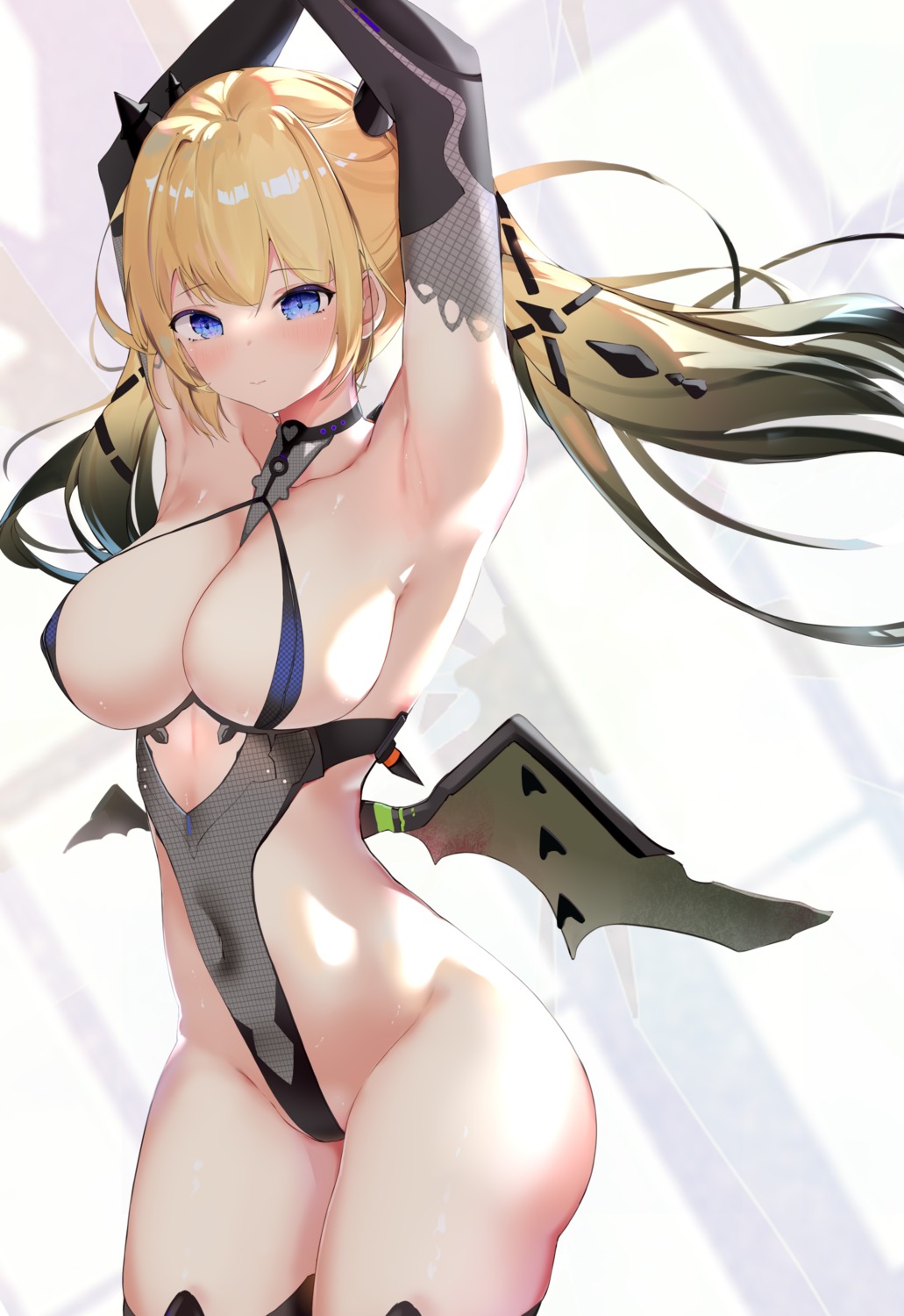 erect_nipples no_bra nopan usagi_poi wings