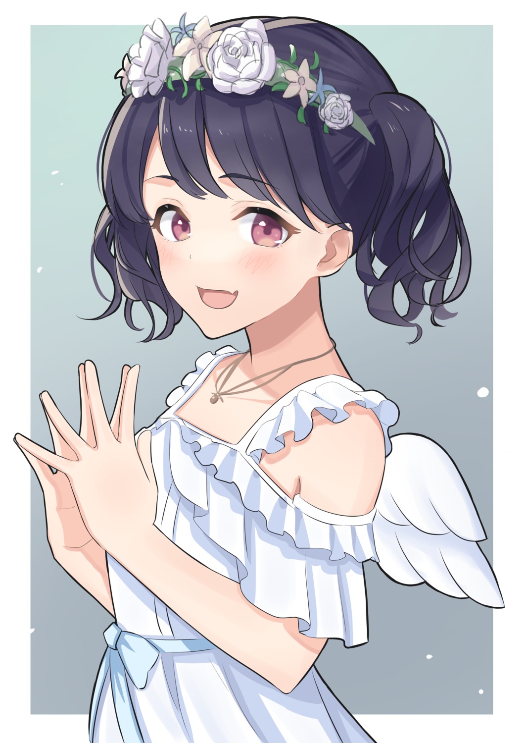 dress fukumaru_koito rihiro_153 the_idolm@ster the_idolm@ster_shiny_colors wings