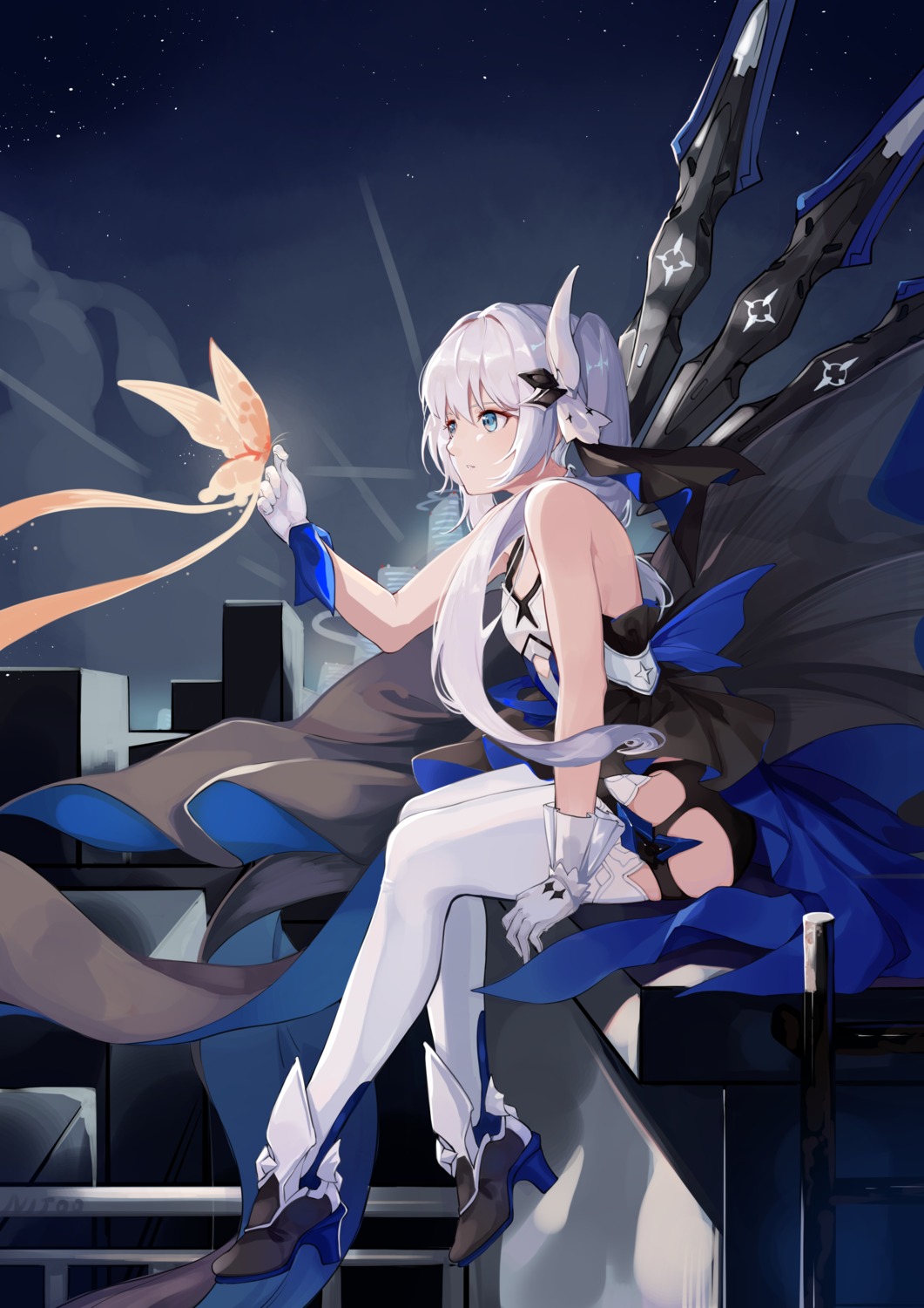 armor benghuai_xueyuan heels honkai_impact horns shijiuqaq theresa_apocalypse thighhighs