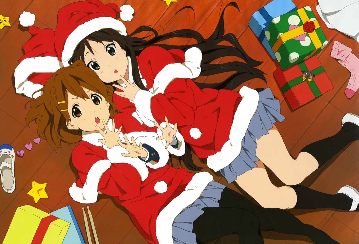 akiyama_mio christmas detexted hirasawa_yui horiguchi_yukiko k-on! pantyhose