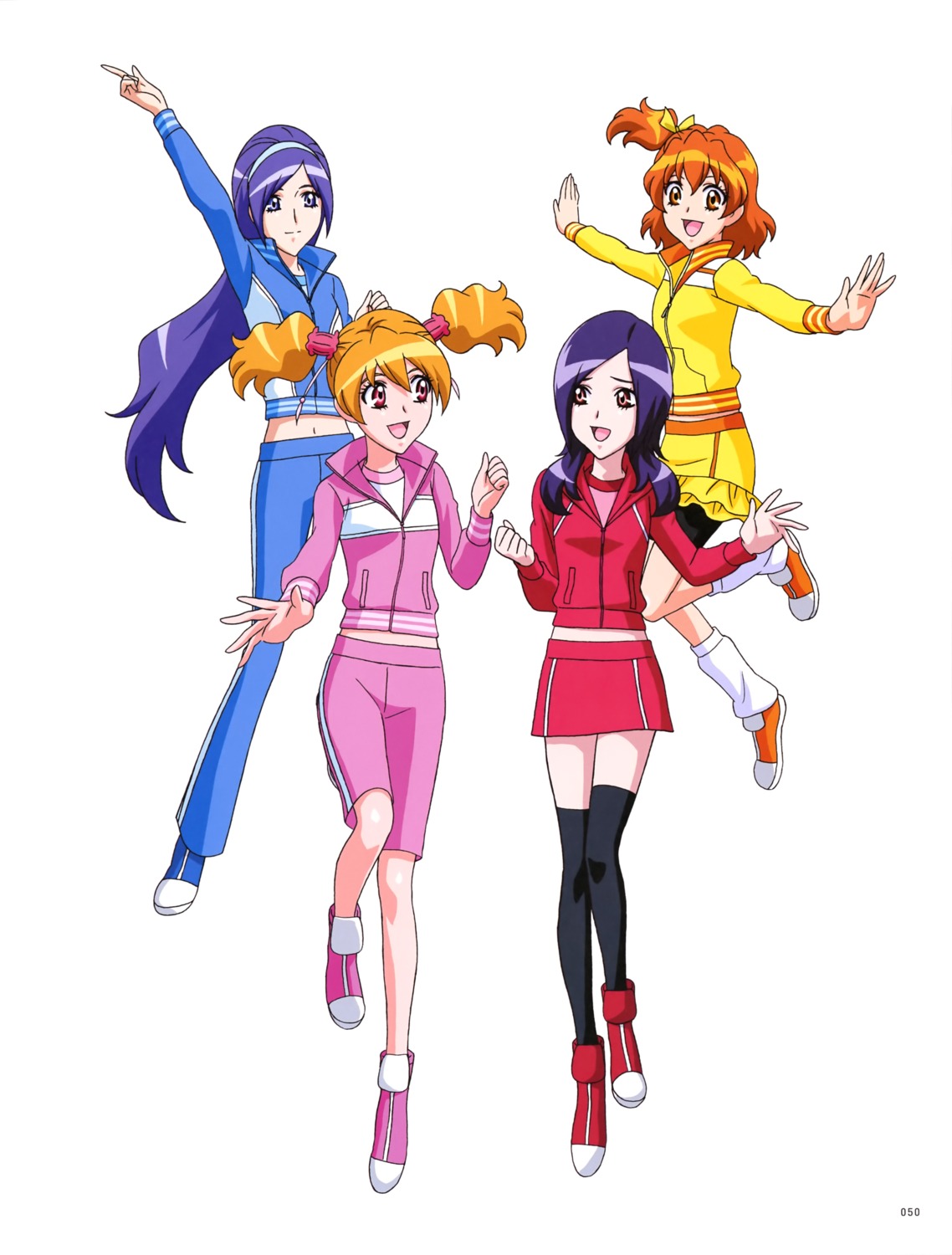 aono_miki bike_shorts fresh_precure! gym_uniform higashi_setsuna momozono_love precure thighhighs yamabuki_inori