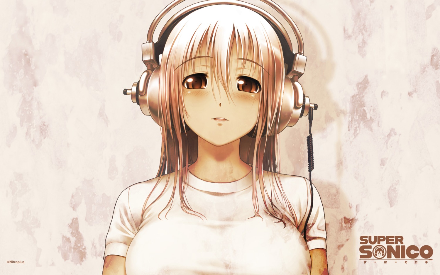 headphones nitroplus sonico super_sonico tsuji_santa wallpaper