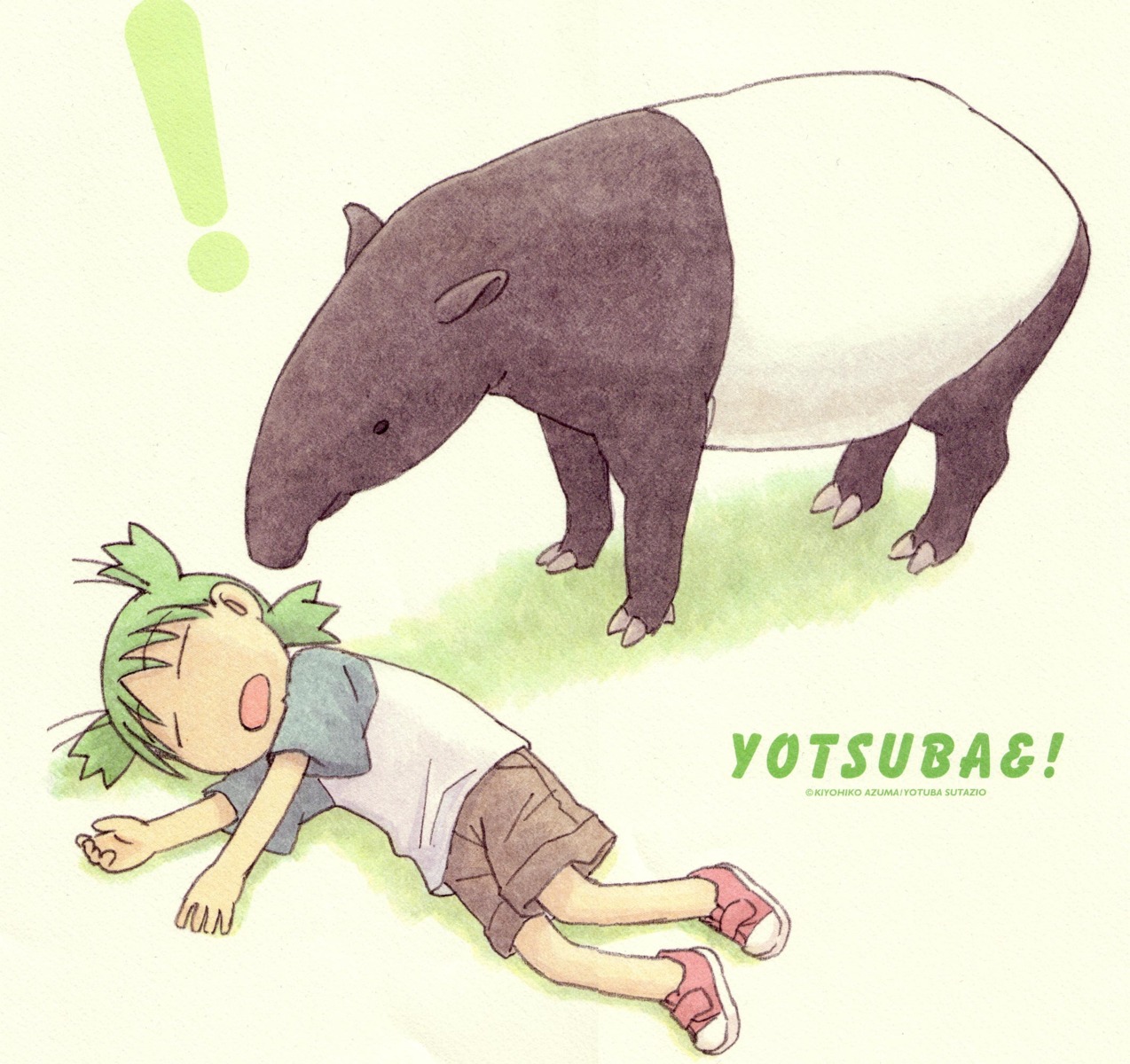 azuma_kiyohiko koiwai_yotsuba paper_texture yotsubato!